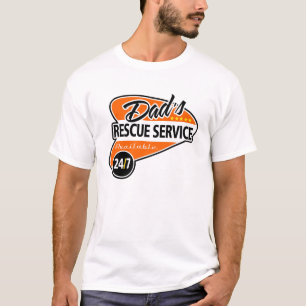 Pap's Rescue Service 24x7 - Harley Oranje & Black T-shirt