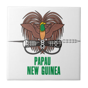 PAPUA NIEUW GUINEE - embleem/vlag/wapen/symbool Tegeltje