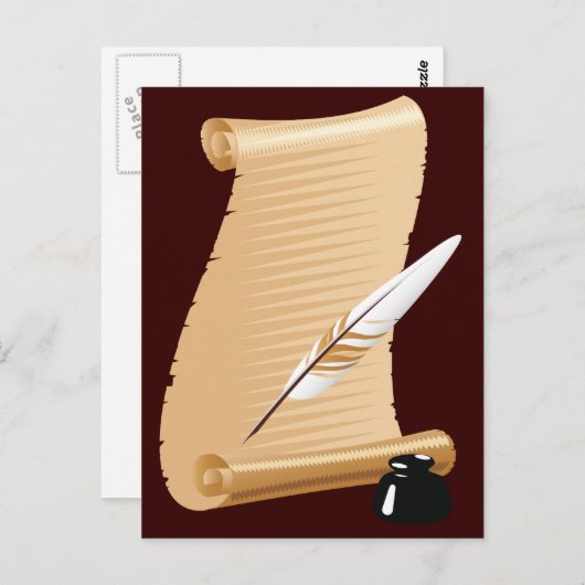 papyrus briefkaart (Voorkant / Achterkant)