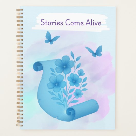 Papyrus enchanté - Fleurs & Papillons Design (Devant)