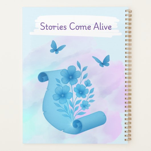 Papyrus enchanté - Fleurs & Papillons Design (Dos)