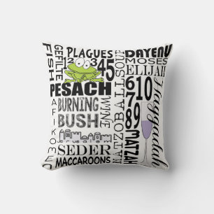 Pâque 16/16" Coussin "Coussin Dayenu"