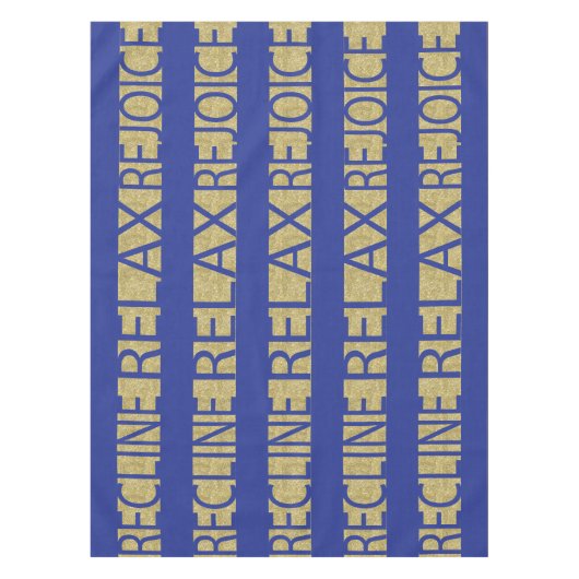 Pâque 52/70" Nappe "RRR Blue/Gold" (Devant)