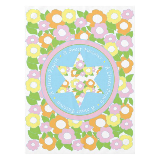 Pâque "52" x 70" Nappe "A Sweet Passover" (Devant)