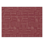 Pâque "52" x 70" Nappe "Vin & Matzah" (Devant (Horizontal))