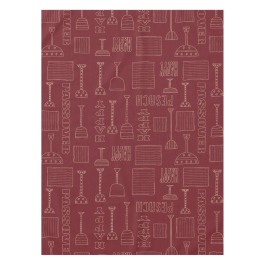 Pâque "52" x 70" Nappe "Vin & Matzah" (Devant)