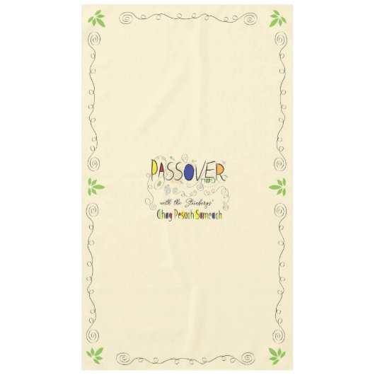Pâque 60/104" Nappe Pâque Chag Sameach (Devant)