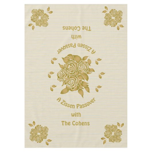 Pâque 60/84" Nappe "Sédère Personnalisé" (Devant)