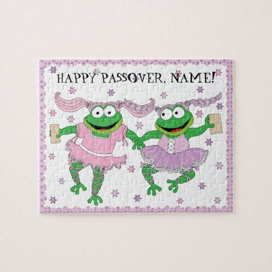 Pâque Puzzle "TuTu Cute Frogs avec Matzah !" (Horizontal)