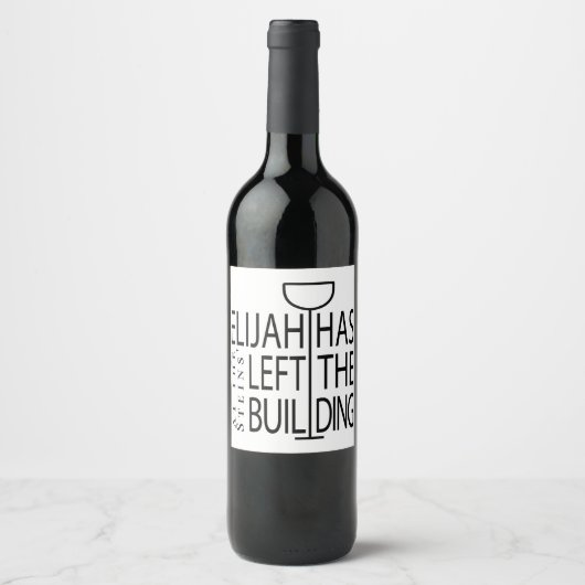 Pâque Vin Bouteille Étiquette Elijah Bâtiment gauc (Devant)
