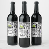 Pâque Vin Bouteille Étiquette Poser Seder Mots (Bouteilles)