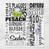 Pâque Vin Bouteille Étiquette Poser Seder Mots (Étiquettes simples)