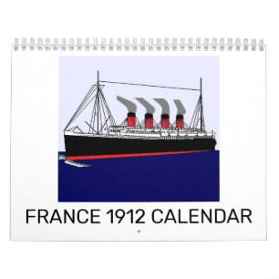 Paquebot France 1912 Calendar Kalender