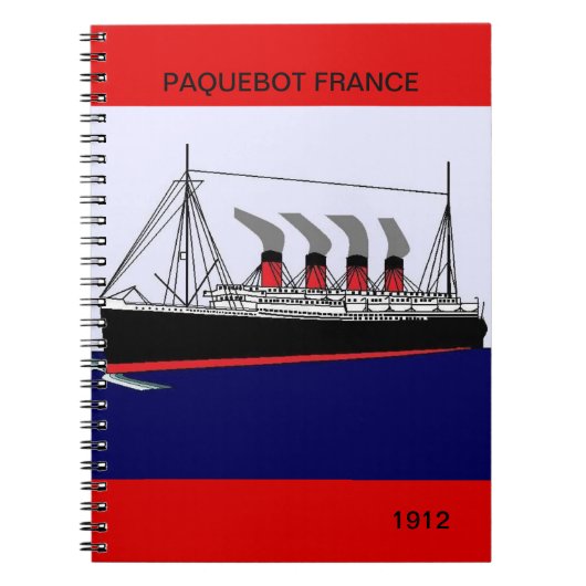 Paquebot France 1912 notebook Notitieboek (Voorkant)