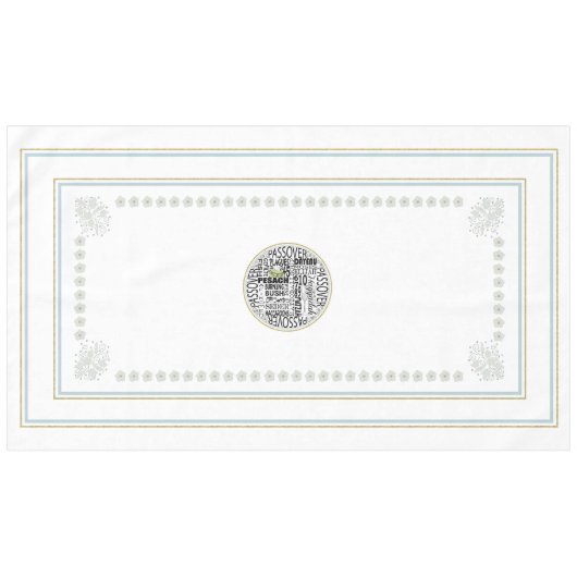 Pâques 60" x 104" Nappe "Dayenu Tablecloth" (Devant (Horizontal))