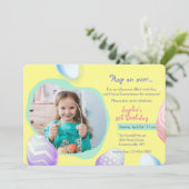 Pâques Anniversaire Photo Invitation (Debout devant)