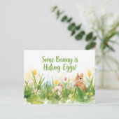 Pâques avec Lapin  Invitation à une fête de Pâques (Debout devant)