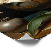Pâques Blanches Lys Fleur Art Imprimer Poster (Coin)