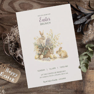 Pâques Brunch Bunny Invitation