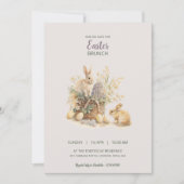 Pâques Brunch Bunny Invitation (Devant)