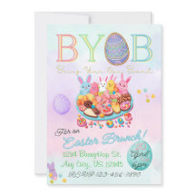 Pâques Brunch Charcuterie Fête Invitation