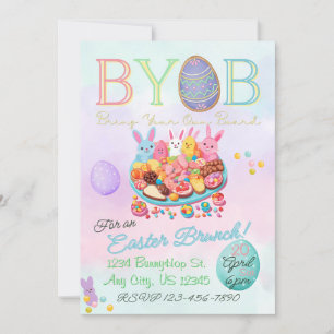 Pâques Brunch Charcuterie Fête Invitation