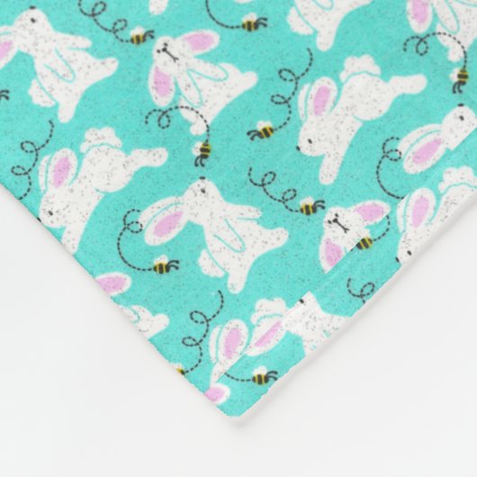 Pâques Bunny polaire couverture pour fauteuil roul (Coin)