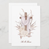 Pâques Carte Croix Il Est Risqué (Devant / Derrière)