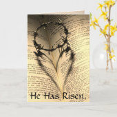 Pâques Couronne et Bible Verse Elégant Carte perso (Fleur jaune)