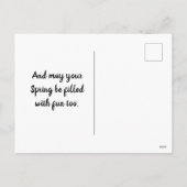 Pâques Fille Avec Poussins Carte Postale (Dos)