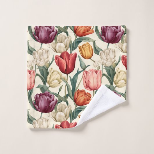 Pâques Fleur de Tulipe (Gant de toilette)