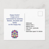 Pâques Folklore avec 2 costumes Carte postale pers (Dos)