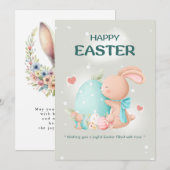 pâques heureux, cartes de voeux de Pâques, salutat (Devant / Derrière)