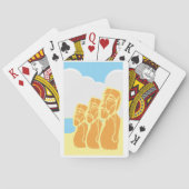 Pâques Île Moai Chefs de cartes de jeu historiques (dos)
