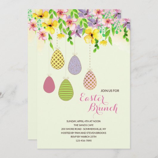 Pâques, invitation (Devant / Derrière)