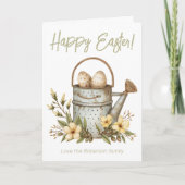 Pâques Jardin Fleurs Sage Carte de vacances (Devant)