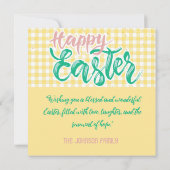 Pâques joyeuses et vibrantes dans une carte d'arri (Dos)