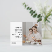 Pâques Joyeuses Modernes | Carte postale Cadeau Fa (Debout devant)