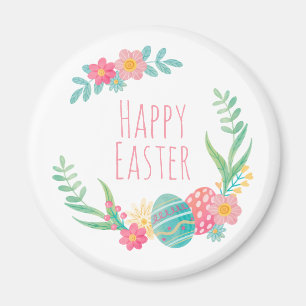 Pâques joyeux et florale Magnet