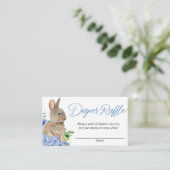 Pâques lapin bleu blanc floral diaper cartes de to (Debout devant)