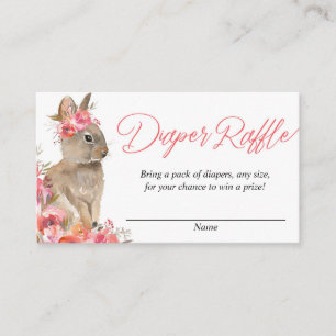 Pâques lapin rose baby shower cartes de tombola
