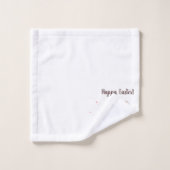 Pâques mignonne lapin Aquarelle Couleur Oeuf Beaut (Gant de toilette)