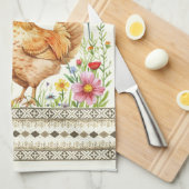 Pâques Oeuf Poulet Hen Serviette de cuisine (Quart Plié)