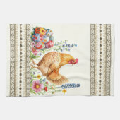 Pâques Oeuf Poulet Hen Serviette de cuisine (Horizontal)