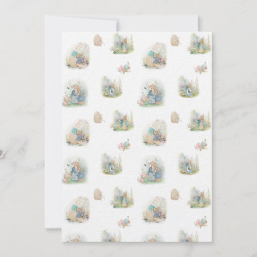 Pâques Peter Rabbit Invitation (Dos)