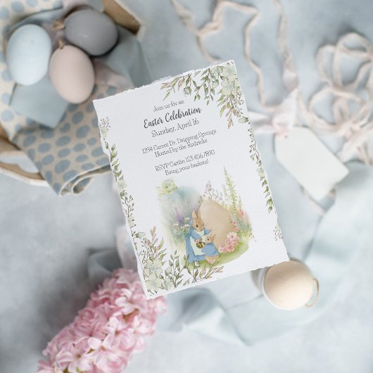 Pâques Peter Rabbit Invitation