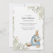 Pâques Peter Rabbit Invitation (Devant)