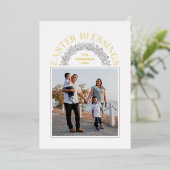 Pâques Pouler Bénédictions Carte photo d'arc de co (Debout devant)