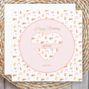 Pâques Printemps Anniversaire Bunny Carte Motif