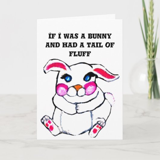 PAQUES, SI J'ÉTAIS UNE CARTE DE LAPIN (Devant)